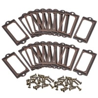 Metall-Etikettenhalter, 70X33Mm, 20 StüCk, Kupferton, FüR BüRo-Bibliothek