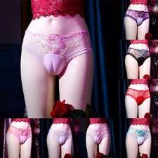 Briefs Underwear Hiding Gaff Panties Lingerie Low Waist Panties Pink Red
