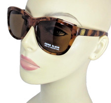 ANNE KLEIN Tortoise Shell Sunglasses Gold Temple Lion Logo AKS1000CE-215