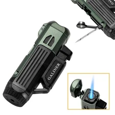 Galiner Windproof Torch Cigar Lighter Punch Single Jet Flame Butane Refillable