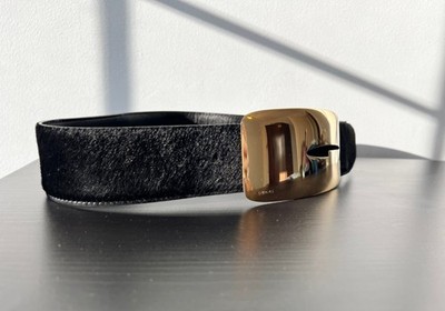小物 1996aw gucci by Tom Ford leather belt Vintage AW96 1996 Gucci by Tom Ford G-Logo Buckle Pony-Hair Calf