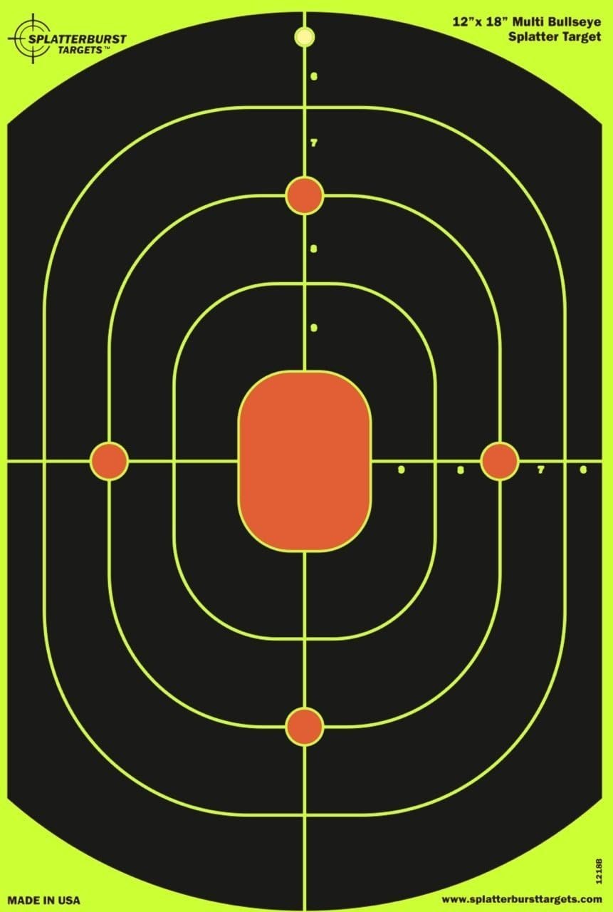 High Visibility 12 x 18 Inch Splatter Targets - Bright Yellow for Clear Shots