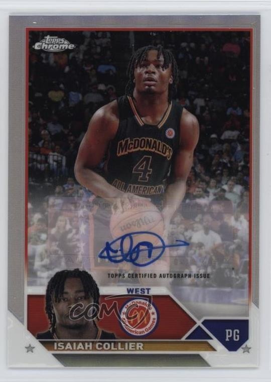2023 Topps Chrome McDonald's All American Isaiah Collier #CA-IC Auto 1m6p
