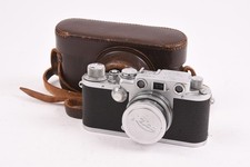 Leica IIIf 35mm Film Black Dial w/Summitar 5cm f/2 AS IS/NO RETURN  Z-56983