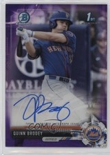 2017 Bowman Draft Chrome Pick Purple Refractor 229/250 Quinn Brodey Auto k2j