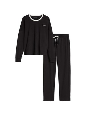 Marc O'Polo Damen Loungeanzug Classic Loungewear Zweiteiler Freizeitanzug 2-tlg.