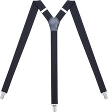 Womens Suspenders Y Back Style 1" Width - Comfortably Adjustable Elastic Str