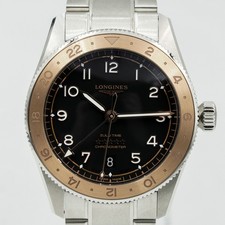 Longines Spirit Zulu Time 1925 GMT L3.803.5.53.6 Gold Bezel 39mm B&P 2026 3