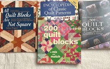 Quilting Books Lot of 4   501 Quilt Blocks, 200 Quilt Blocks, Classic Patterns