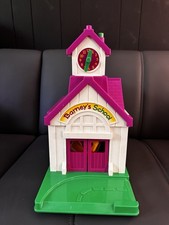 Vintage 1993 Barney's Schoolhouse Playset With Barney Baby Bop Some Accessories