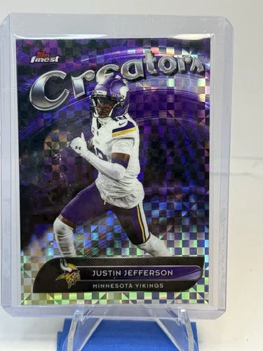 Topps Finest 2025 Creators CR-20 Justin Jefferson Vikings Chrome X-Fractor