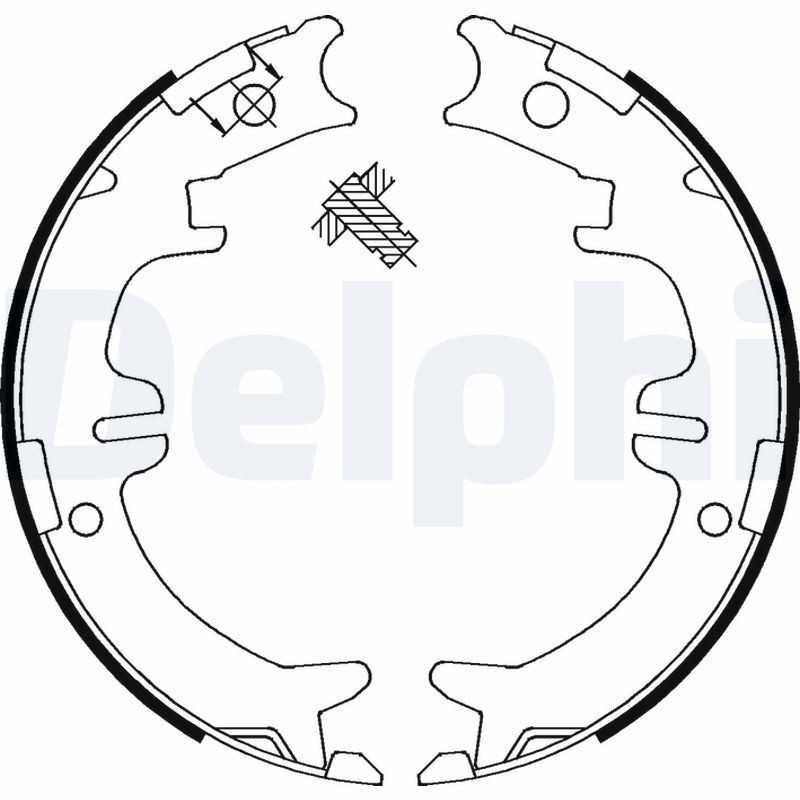 Für DELPHI LS1892 Brake Shoe Set, Parking Brake - Bild 10