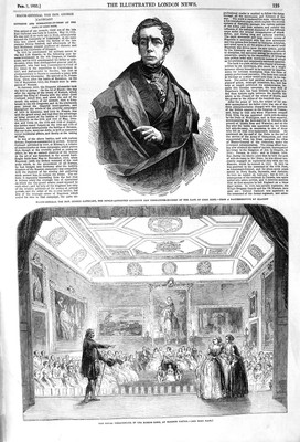 Alter antiker Druck 1852 Generalmajor George Cathcart Rubens Zimmer Windsor 19.