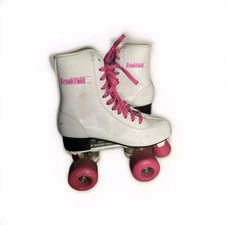 Vintage Roller Skates Womens Whie & Pink Size 6 