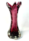 Finger Vase Purple Bubble Glass Archimede Seguso Sommerso Bullicante