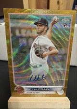 2022 Topps Chrome - Rookie Autographs Kutter Crawford #RA-KCR Gold Wave...