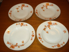 4 Porzellan-Teller Thomas Bavaria, Goldrand, Suppenteller, Vintage, sehr gut
