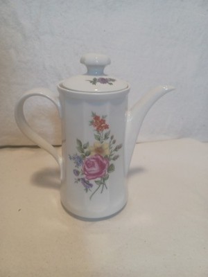 Kaffeekanne Von Kahla Weiß Mit Blumenmotiv