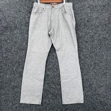 Agave Denim Waterman Relaxed Straight Pants Mens 33 Coco Melange Gray USA Made