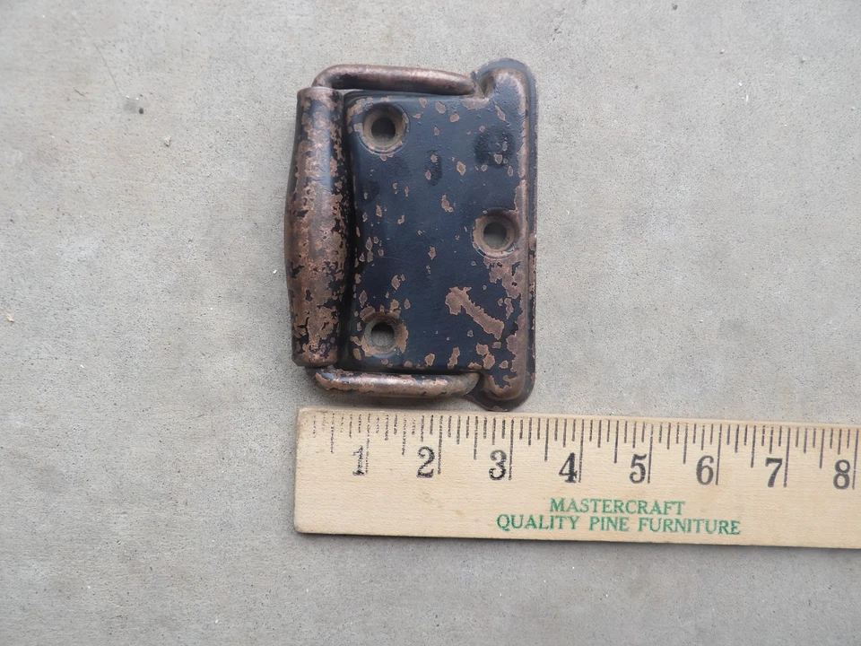 Antique / Vintage Tool Box / Chest Pull Drop Handle Hardware 5" X 3" - Image 3 of 4