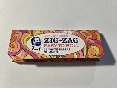Vintage Zigzag Hippie Flower Power PAC Rolling Paper Paisley Design Longer Wider