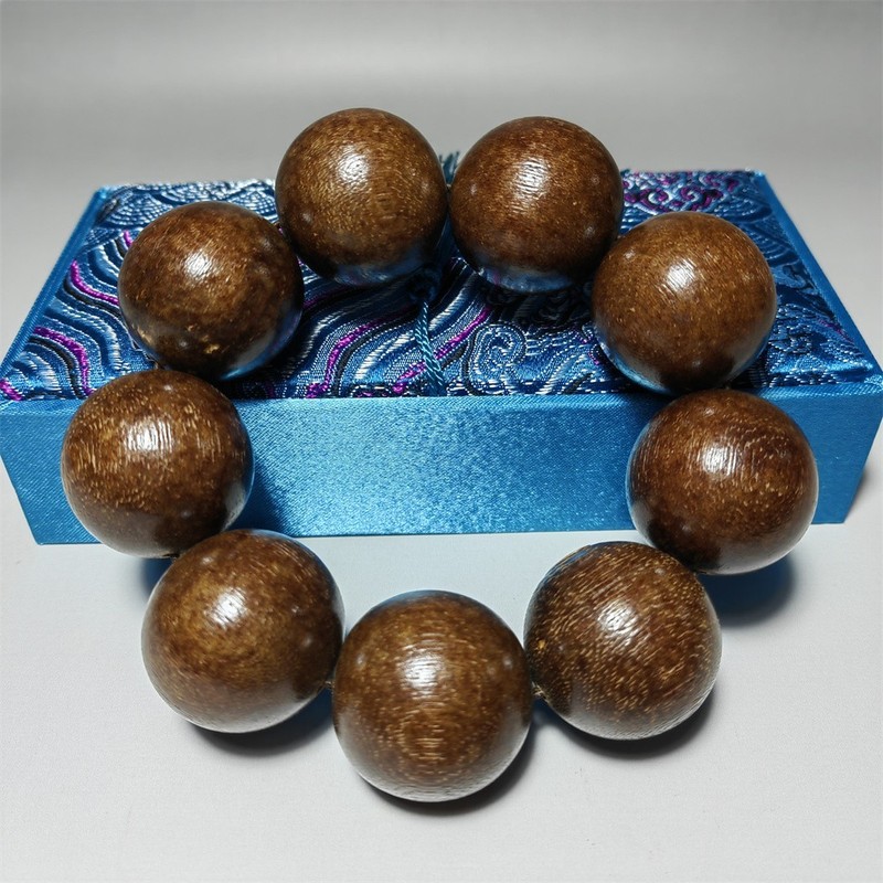 Huge Chinese Export Agarwood Beads Bracelet 30mm 