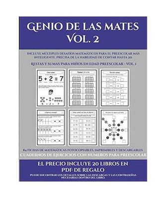 Cuadernos de ejercicios con números para preescolar [Genio de las mates Vol. 2]