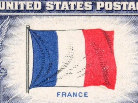 United States 1943 France Scott# 915a RARE REVERSE PRINTING FULL SHEET Mint XF - Image 2 of 2