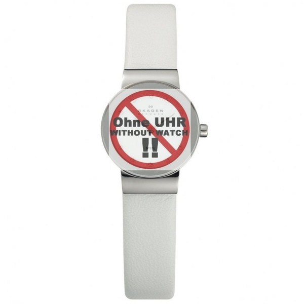 Skagen Original Ersatzband LB-358XSSLWW Uhrenarmband Leder 12 Mm Weiß-image