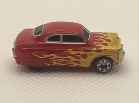 Micro Machines '49 Red Lead Sled Mercury w/ Yellow Flames LGT, 1994, Galoob