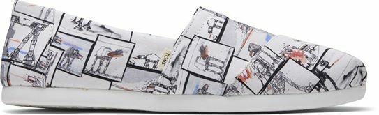 BNIB ?Disney X TOMS White Star Wars At-At CLASSIC SLIP-ON  display picture 1