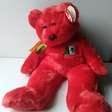 Ty Mexican Beanie Baby Osito Bear 1999 12 Inches Tall Red