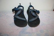 Chaco Z1 Ecotread Gray/Blue Fabric Sandals Size Kids/Juniors 3