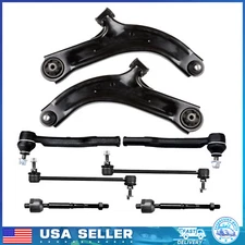 8x Front Lower Control Arm Sway Bar Tie Rod End For 2007-2012 Nissan Versa Cube