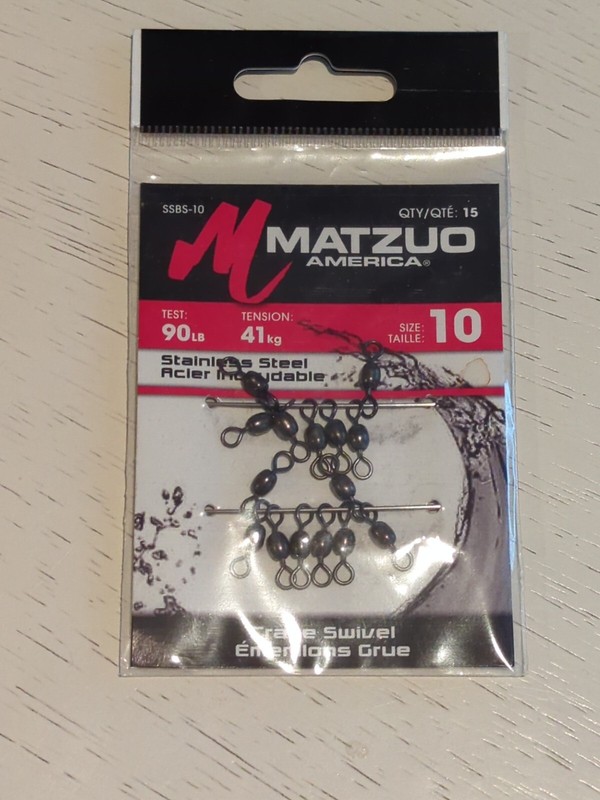 Matzuo Stainless Steel Crane Fish Swivels Size 10 90# 15ct SSBS-10 NEW