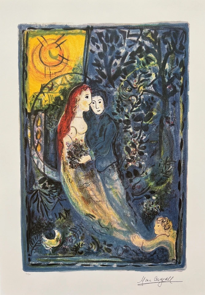 Marc Chagall WEDDING Limited Edition Facsimile Signed Lithograph Art