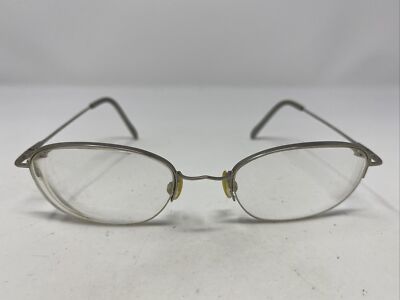 Halston B-149 Col.20 50-20-140 Silver Metal Half Rim Eyeglasses Frame G790