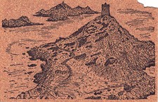 Iles Sanguinaires - Carte en liège