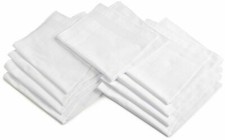 MOUCHOIRS BLANCS EN PUR COTON DOUX POUR HOMMES