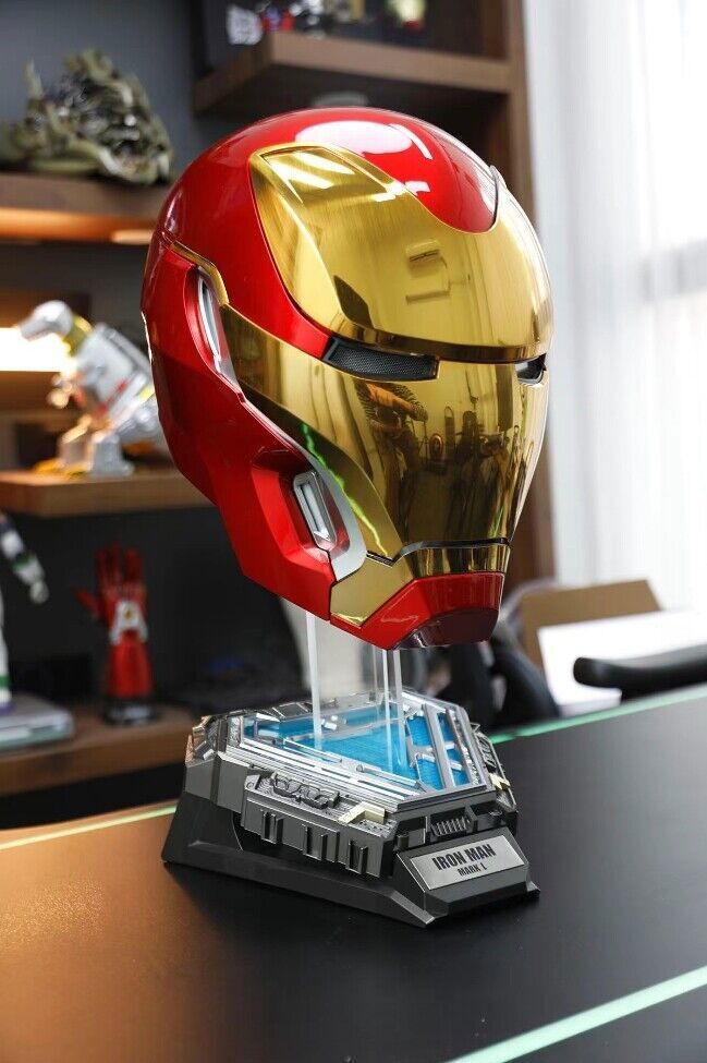 Buy 1/1 Iron Man MK50 Mechahead Helmet Mask Base Stand LED Bracket