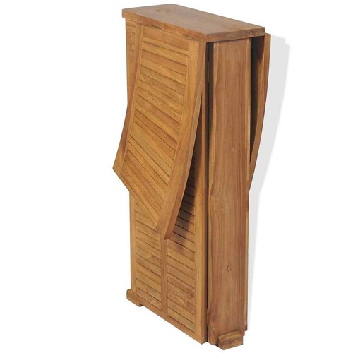 Teak Gartenbar Set 3-tlg. Klappbar Garten Tresen Barhocker Gartentheke vidaXL - Bild 5 von 12