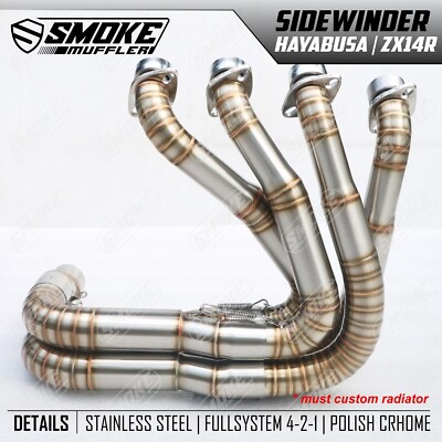 Header Sidewinder DRAG Suzuki Hayabusa 1300 Exhaust Custom Pipes