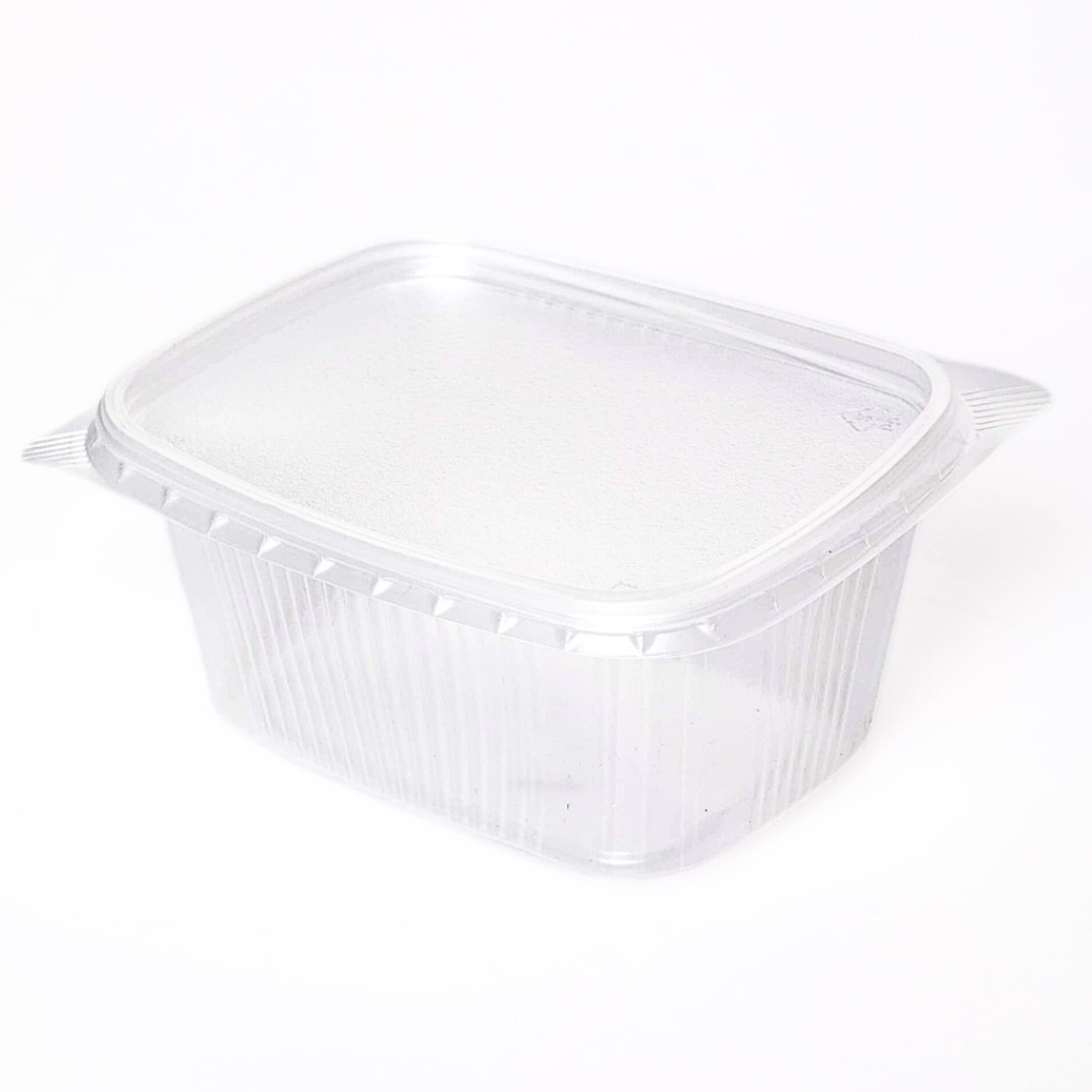 250 Feinkostbecher mit Deckel 250 ml klar PP Salatbox Salatschale eckig einweg