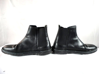 Vince Black Leather Wool Lined Gum Sole Winter Pull up Ankle Boots Women's Sz 6M
