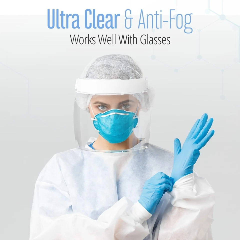 Paquete de 8 protectores faciales reutilizables lavables fundas protectoras mascarillas transparentes anti salpicaduras Foto 3 de 4