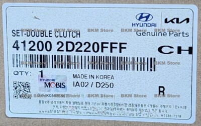 Genuine 412002D220FFF Double Clutch Set for Hyundai, Kia Motors | eBay