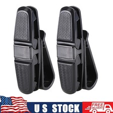 2PCS Universal Sun Visor Glasses Holder Sunglasses Cards Clips for Cars Pickup