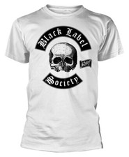 Black Label Society Skull Logo White T-Shirt NEW OFFICIAL