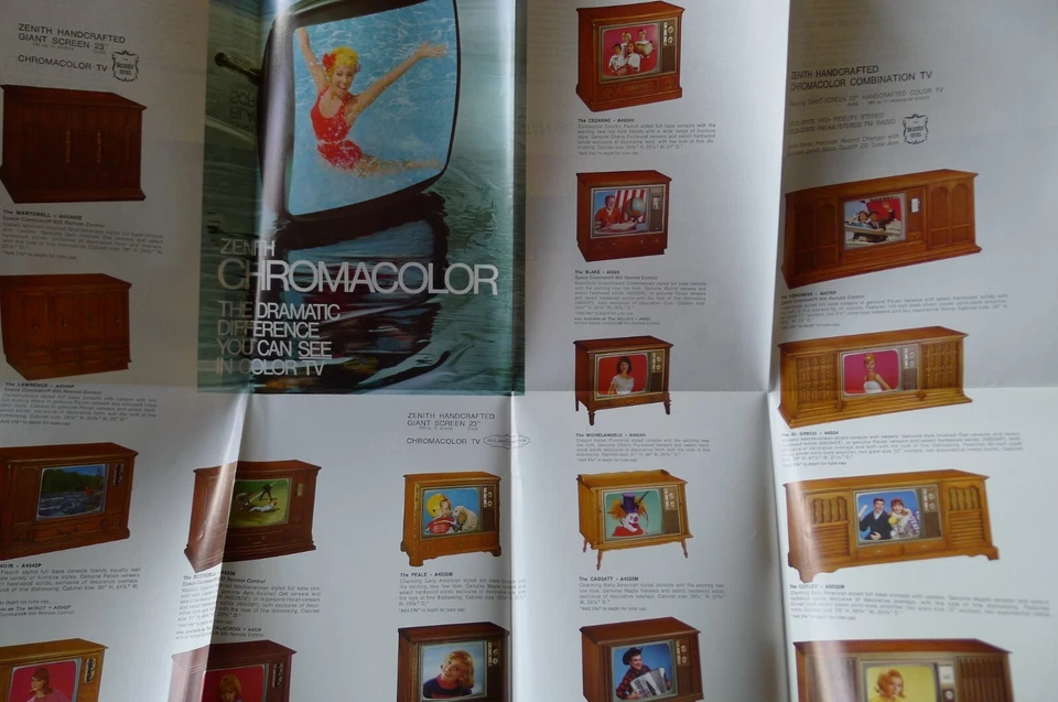 VERY RARE Original ZENITH Chromacolor TV Sales Brochure 1969 Excellent Condition - Image 4 of 4
