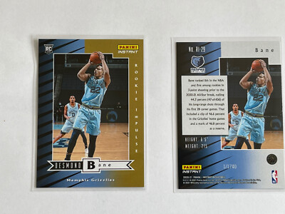 2020-21 Panini Instant NBA Rookie Impulse # 29 DESMOND BANE 1/1740 RC  